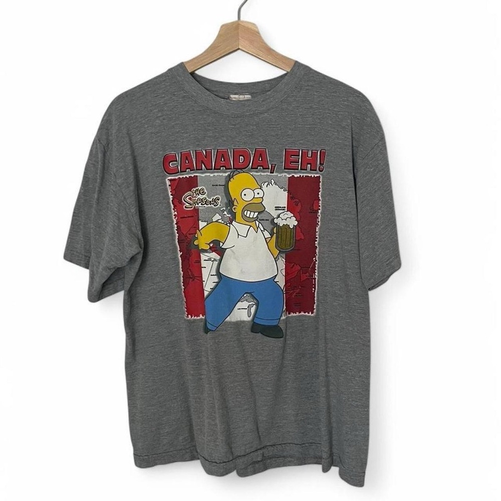 2000s The simpsons “Canada,Eh!” Gray T shirt